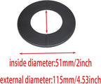 2 Pack Wall Split Flange ABS Round Escutcheon Plate for 2.0"/ 51mm Diameter Pipe Faucet Decoration Accessories (Black)