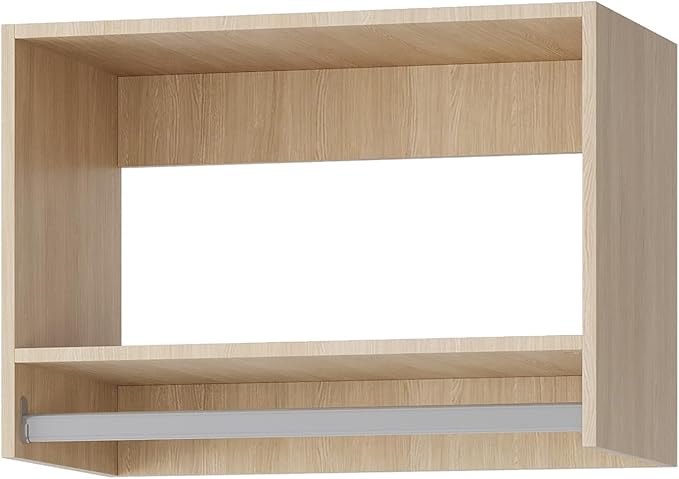 ROOMTEC 22.5" Tall Hanging Closet Unit, Modular Closet System with Hanging Rod, Wardrobe Organizer for Bedroom or Walk-in Closet, Wall Mounted, Customizable Clothes Storage Unit, Wood