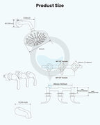 gotonovo 3 Handle Tub Shower Faucet Set, Bathtub Shower Fixture,Bathroom Tub and Shower Faucet Combo Shower System Complete Tub and Shower Trim Kit with 6 Settings Showerhead Matte Black