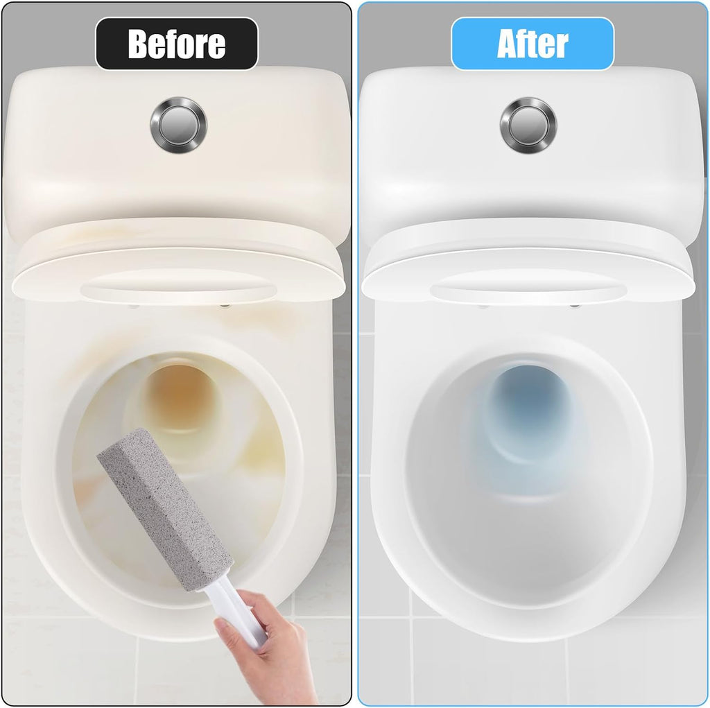 16 Pack Pumice Stone for Toilet Cleaner, Pumice Stone Bathroom Cleaning Supplies with Handle for Toilet, Bathroom, Cooktop, Grill, Kitchen Sink