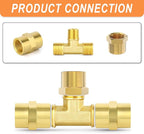 GASHER 1/8"NPT Brass Pipe Cap, NPT Female Thread Socket Pipe End Cap Plugs Fitting 10PCS