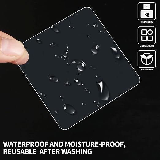 10PCS Premium Double Sided Mounting Squares Clear Tape,Heavy Duty Adhesive Pads for Pictures,Poster Hanging Strips - Strong Sticky Tack,Waterproof Adhesive for Shower,Wall Patch,Sticky Pads