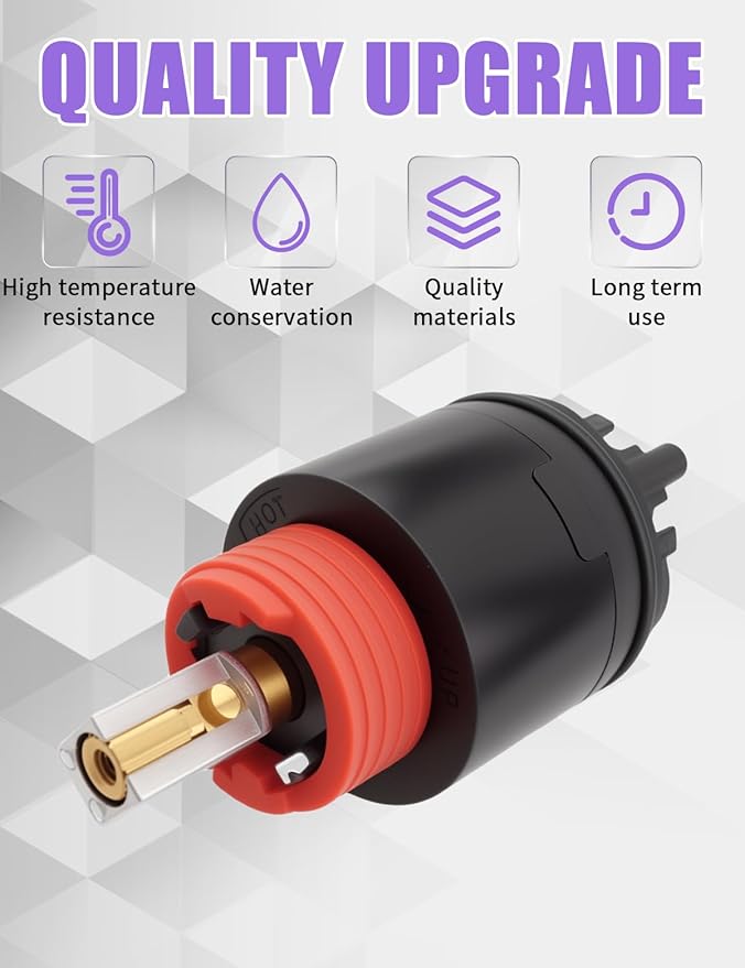N40HLC Shower Cartridge Fit for Temp-Gard III Series Single Handle Tub and Bath Faucet Valve Replace RK7300-CART-3P, JH02BJ, HL-40, Z-7300
