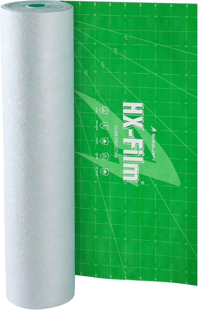 39"x100' Heavy-Duty Floor Protection | Construction Grade Carpet Protector | Drop Cloth Plastic Film for Hardwood Floors | Waterproof Painters Covering with No Residue(Mint Green)