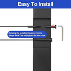 CKE 20 Pack Black Invisible Cable Railing Kits, 3/16" Black Stainless Steel Invisible Receiver and Swage Tensioner Stud End for 2x2 4x4 Wood Metal Post Deck Stairs, Cable Railing Hardware, BCR31