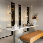 KCO Lighting Modern Glass Globe Wall Sconce Minimalist Gold Wall Mounted Sconce Light with Smoke Grey Lampshade Round Wall Lamp for Bathroom Mirror Bedroom (Smoke Grey-2PC)