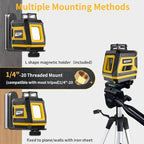 360° Laser-Level-with-Tripod Self-Leveling, Green Cross Line Laser with Horizontal Vertical Beam, Laser Tool for Picture Hanging Construction Floor Tile Wall, Carrying Pouch Battery Included