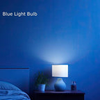 4 Pack 3.2 Inch T10 Blue Light Bulb, E26 Base Edison Bulbs Dimmable, AC 120V 60 Watt Equivalent Clear Glass Filament Bulb, Halloween Christmas Party Bar Colored Light Bulbs, UL Listed