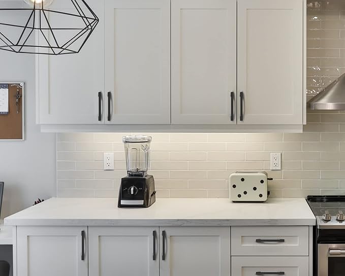 Asidrama 6 Pack 7.5 Inch(192mm) Matte Black Kitchen Cabinet Handles, Cabinet Pulls Kitchen Cabinet Hardware for Cupboard Drawer Pulls