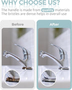 SXhyf Crevice Cleaning Brush - Grout Scrub Brush, House Cleaning Supplies, Gap Cleaning Tools, Home Essentials, Gifts for Women Men, Hard Bristle Crevice Cleaner Brush for Household Use, Bathroom