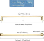 6 Pack 10 Inch Cabinet Handles - Brushed Brass Kitchen Cabinet Hardware - Gold Pulls