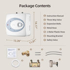 Electric Mini Tank Water Heater-4 Gallon Under Sink Instant Hot Water for RV, Camper, Kitchen, Food Truck, 120V 1500W, Blue, Wall or Floor Mounted