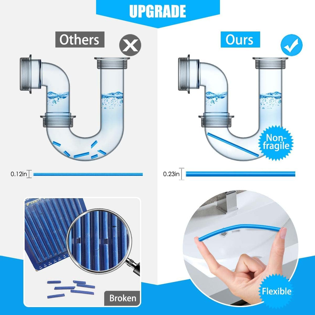 Drain Sticks Drain Cleaner Sticks Keeps Drains and Pipes Clear and Odor-free for Sink Pipe Cleaning Sticks for Drains As Seen On TV