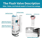 2-Inch Dual Flush Valve Replacement Kit for One-Piece Toilets - Includes 2.2" Threaded Button, 8.2" Flush Valve & Fill Valve - Fits 10-13.5" Tanks with 2.56-2.76" Drain Holes