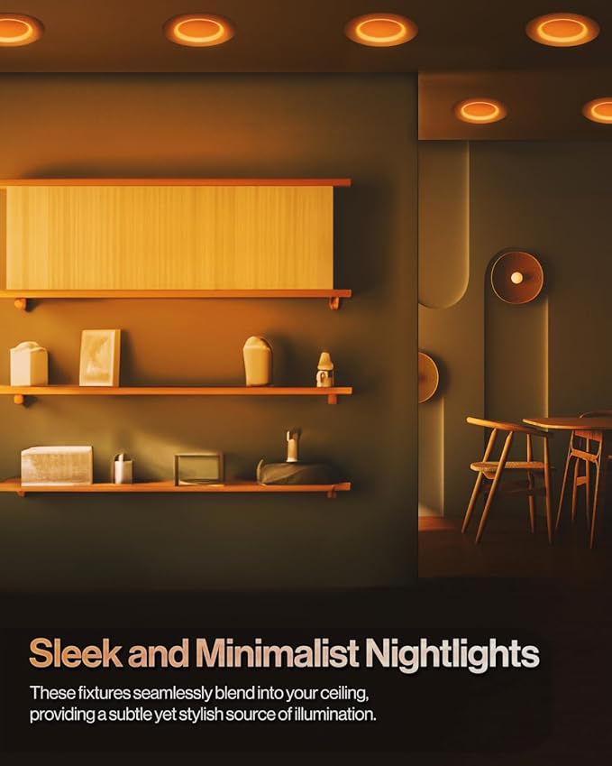 Sunco 24 Pack 6 Inch Recessed Light with Night Light, LED Can Lights Retrofit Lighting, 1000 LM, 12W, Selectable CCT 2700K/3000K/4000K/5000K/6000K, Dimmable, Damp Rated ETL