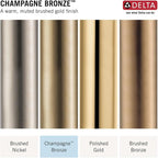 Delta Junction Brushed Gold Kitchen Faucet with Pull Down Sprayer, Modern Brushed Gold Single Hole Kitchen Sink Faucet, Single Handle, Champagne Bronze 19825LF-CZ