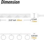 LED Bathroom Light Fixtures, 33inch White Vanity Lights, Modern 4 Light Acrylic Wall Sconces, 350° Rotatable Wall Lighting Fixture Over Mirror