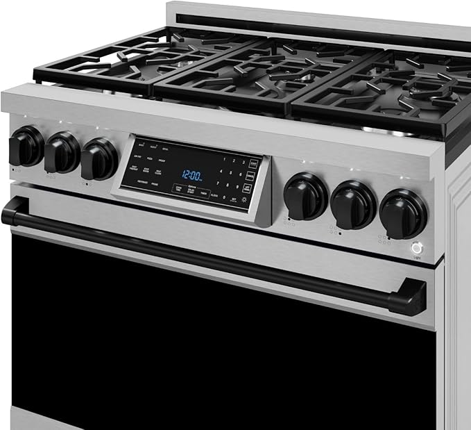 Gordon Ramsay by THOR Kitchen 36 Inch Professional Liquid Propane Range with Tilt Panel Touch Control in Stainless Steel/Black