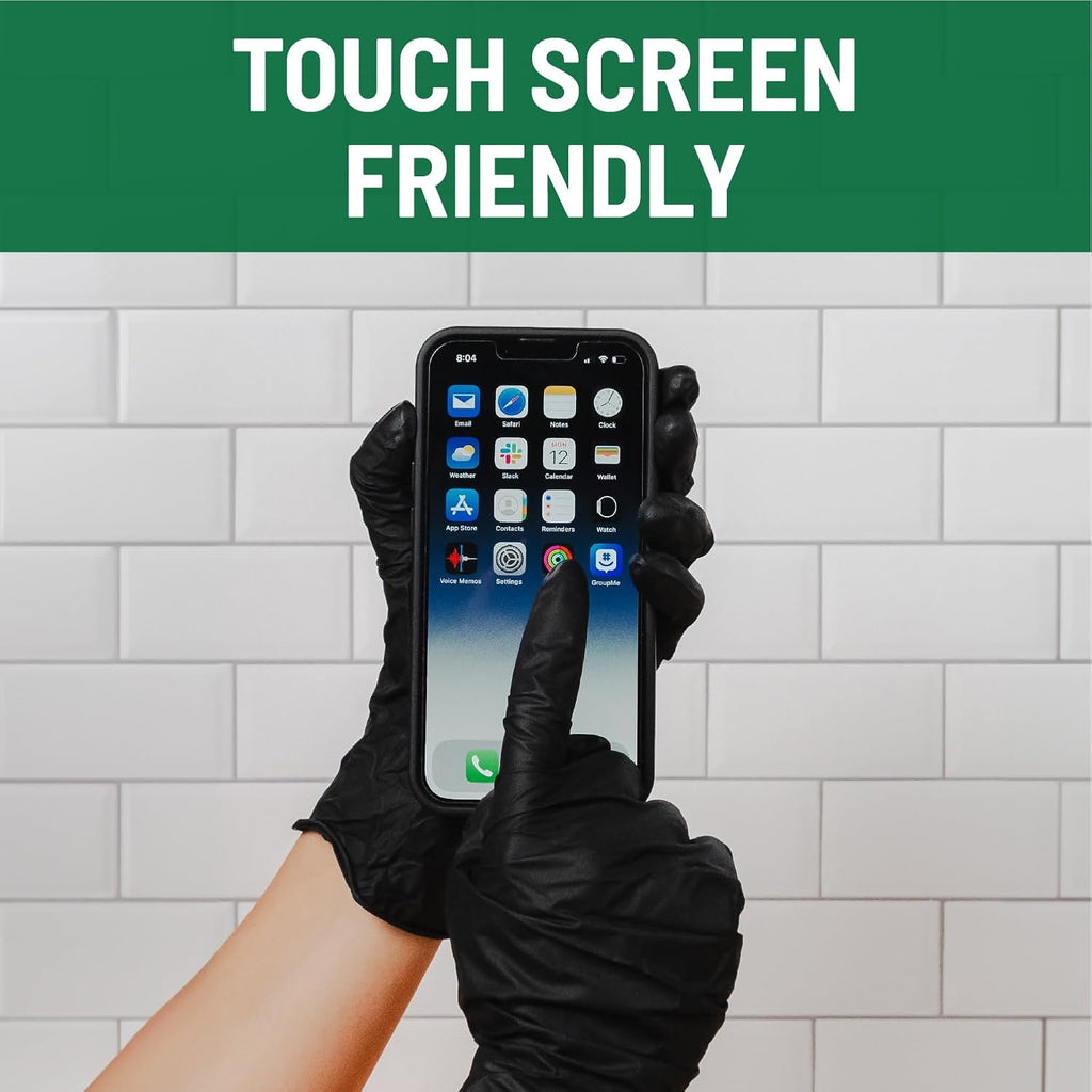 Humboldts Secret Black Nitrile Gloves Disposable Latex Free & Powder Free