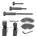 CKE 60 Pairs Black Invisible Cable Railing kit 1/8" Swage Tensioner Hardware and Terminal Hidden T316 Stainless Steel Invisible Receiver and Swage Stud End for 2"x2" 4"x4" Wood/Metal Post Deck Stairs