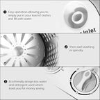 Clothes Washing Machines,SAFEPLUS Compact Mini Twin Tub Versatile Washer Machine with 8 lbs Washing &5 lbs Spin Dryer Load Capacity Gravity Drain Pump and Drain Hose for Apartment