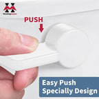 Houtingmaan Toilet Handle Replacement Kit,Toilet Handle Lever for Most Front Mount Toilets, Universal Brass Toliet Flush Handle Lever with Stainless Steel Flapper Chain,White