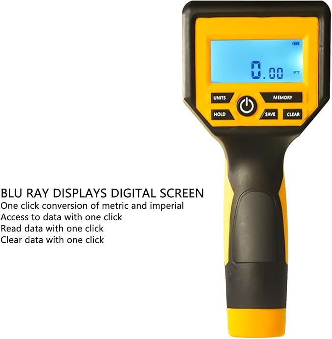 Garosa Measuring Wheel Digital Display with FT, IN, M, CM Measuring Units Switching Telescopic Rolling Measure Wheel with Backlit Display One Key to Reset