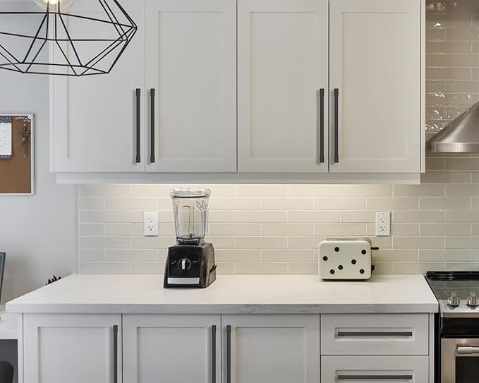 Asidrama 6 Pack 11.3 Inch(288mm) Matte Black Kitchen Cabinet Handles, Cabinet Pulls Kitchen Cabinet Hardware for Cupboard Drawer Pulls