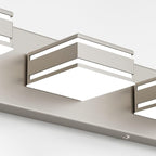 Ralbay 30inch Brushed Nickel Vanity Light for Bathroom 4-Light Metal Acrylic Modern LED Bathroom Light Fixtures