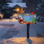 Christmas Mailbox Covers Magnetic Standard Size Merry Christmas Santa Post Box Cover Winter Snowflake Deer Mailbox Covers Xmas Holiday Letterbox Wraps Garden Yard Decor 21X18 Inch