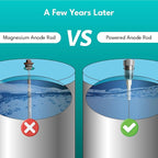 Powered Anode Rod for Water Heater Tank(10-89 Gallon Tank), Electric Anode Rod for Hot Water Heater, Electrical Anode Rod Made of Titanium, Eliminates Smell, Anti-Rust and Corrosion (Model A)