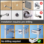 Hasp Latch, 90 Degree Solid 304 Stainless Steel File Cabinet Hasp Lock Desk Drawer Lock