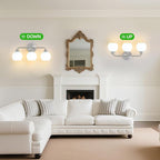 Bathroom Light Fixtures Brushed Nickel Vanity Light 3 Light Wall Sconces Lighting Silver Lights with Milk Globe Glass Shades Bath Wall Lamp for Mirror Kitchen Living Room Bedroom Hallway