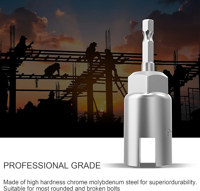 3 Pack 1/4" Hex Shank，Power Wing Nut Driver Set,Slot Wing nuts Drill Bit Socket Wrenches Tools Set, Drills Bits for Panel Nuts screws eye C hook bolt (3 Pack 3 Size （9mm,12mm,15mm）)