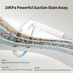 COCEAN Multi-Purpose Portable Carpet and Upholstery Cleaner, Carpet Cleaner Machine Powerful Suction Spot Cleaning, Deep Stain Cleaning for Carpet, Car Seats, Pets, Couches, with BrushHead (White)