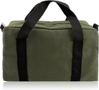Small Tool Bag,Close Top Wide Mouth Tool Organizer Bag,Large Capacity Tool Bags for Men,Canvas Tool Storage Bag for Storage Handbag for Screwdrivers,Wrench,Pliers Hand Tools (Army Green, 18 Inch)