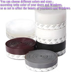 Weather Stripping Door Seal Strip for Gaps, Silicone Draft Stopper Adhesive Tape for Sliding Doors, Windows, Shower Glass, Soundproof Seal for Home Insulation, 32.8ft Roll Brown