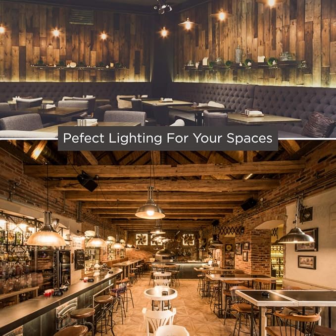 GoodBulb 2.5 Watt Nostalgic T6 Light Bulbs LED Restaurant Bulb with E12 Candelabra Base 2700K Warm White Light 180 Lumens Restaurant Light Bulbs Pack of 10 Bulbs