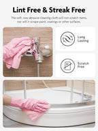 Fantasticlean Microfiber Cleaning Cloth Roll -40 Pack, Tear Away Microfiber Towels, 12" x 12", Reusable, Washable, Scratch Free, Ultra Absorbent Dishcloth for Car, Home Supplies, Pet, Kitchen (Pink)