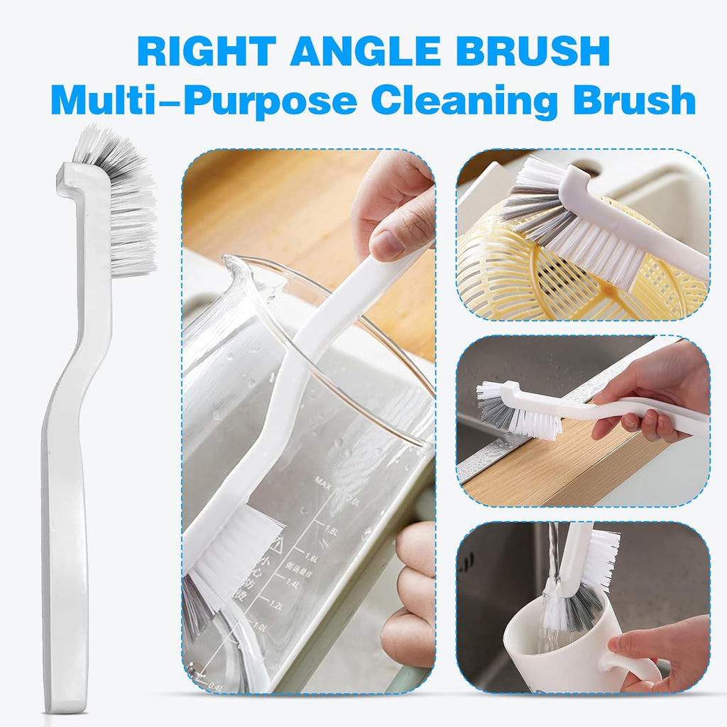 Multi-Purpose Hard Bristle Brush Set, Crevice Cleaning Brush Kit for Deep Cleaning Kitchen, Bathroom, Grout, Sink, Cup, Teapot, Bottle, Blender, Corners, Tight Spaces，9 Pack