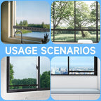 Adjustable Window Security Bars, Window Bars Security Inside Vertical, Window Bar Lock Prevent Burglary, Window Safety Bars for Children, Window Stick Extend from 16.3-29.3 in(Black -2 pcs)