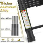 RIKADE Telescoping Ladder 20.3FT & Attic Ladder, Heavy Duty Aluminum with Non-Slip Feet, 330lb Capacity for RV, Attic, Roof & Multi-Surface Use