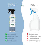 Therapy Clean All Purpose Cleaning Spray - Juniper & Lemon Zest 24 fl. oz - 100% Natural Scent, Kitchen Surface Counter, Surface Cleaner, Non Toxic All Purpose Cleaner Spray