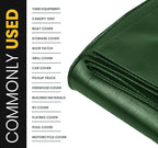 PROTARP Extra Heavy Duty 16 Mil Tarp Cover, Waterproof, UV Resistant, Rip and Tear Proof, Poly Tarpaulin with Reinforced Edges for Roof, Camping, Patio, Pool, Boat. (Green/Black 16′ X 20′)