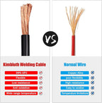2 Gauge Battery Cable Copper Wire, 10FT Red+10FT Black 2 AWG Welding Cable Standard USA OFC Wire for Automotive, Battery, Solar, Marine and Generator