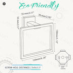 LANC Hand Towel Rings for Bathroom Wall Mount Chrome Polished Square Hand Towel Holder for Lavatory Bathroom Hardware Accessories Stainless Steel Modern Style Shower Towel Towel Racks Hanger, A8896CP