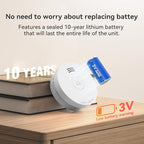 Jemay Smoke Detector,10-Year Battery Fire Alarm UL Certified Photoelectric Smoke Detectors with Low Battery Alert & Silence Button, Easy Install Smoke Alarm Magnetic Mounting for Large Homes, 4 Packs