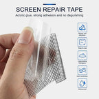 Window Screen Repair Tape,4inX 16.5FT Heavy Duty Screen Repair Kit for Window Screen and Screen Door Tears Holes,Strong Adhesive & Waterproof Window Screen Patch