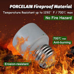 Porcelain Socket Extension Adapter - E26 to E26 Standard Medium Screw Bulb Socket Extender