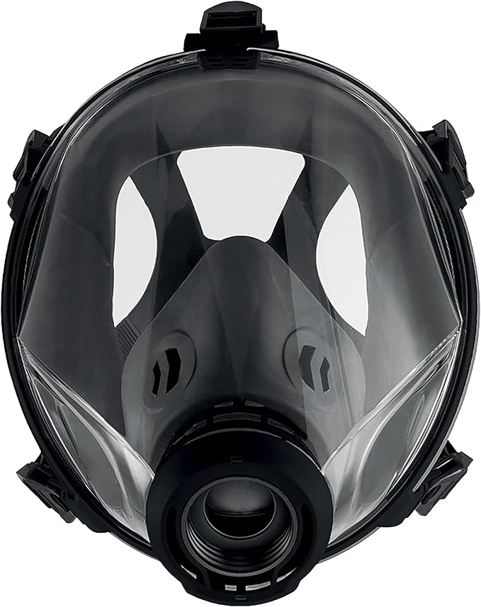 MIRA Safety CM-I01 Full-Face Industrial-Grade Gas Mask with 40mm NATO Filter Compatibility and Advanced Valve Design